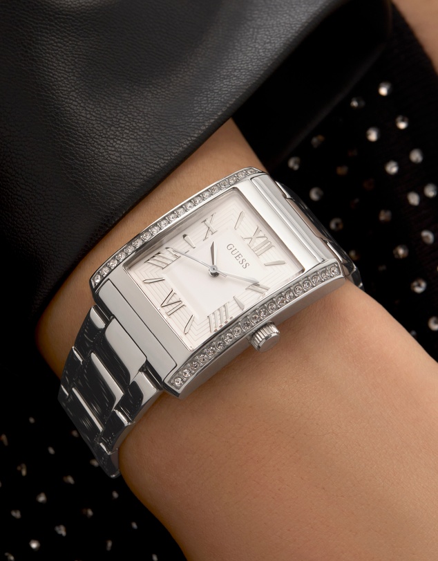 GUESS - Guess Ladies Silver Tone 27mm Analogue Watch
