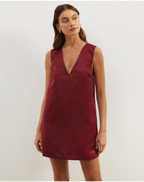 Atmos&Here - Poppy Structured Satin Mini Dress