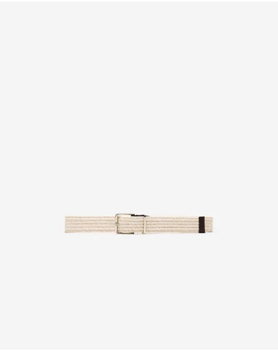 Calibre - Leather Trim Elastic Belt Cream