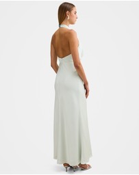 Forever New - Becca Cowl Halter Neck Satin Gown