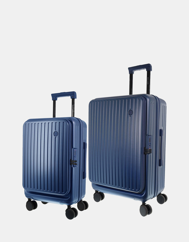 Pierre Cardin - Pierre Cardin Front-Opener Hard Shell Medium and Cabin 2-Piece Set Bundle