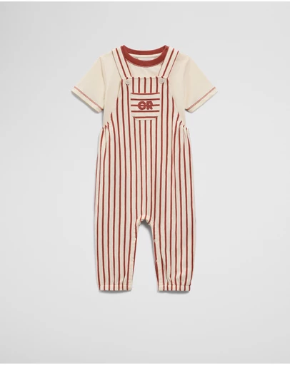 Country Road - Organically Grown Cotton Jersey Short Sleeve Overall Set