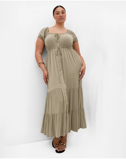 City Chic - Vintage Dreams Tiered Maxi Dress