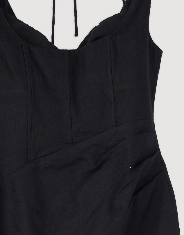 Revibe - Repaired Shona Joy Kasbah Bustier Draped Mini Dress - AU 6