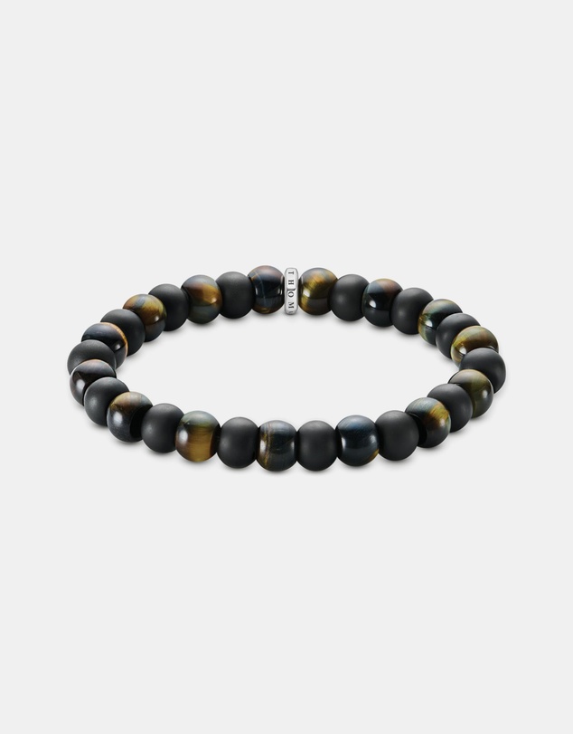 THOMAS SABO - THOMAS SABO Bracelet with obsidian and tiger's eye beads