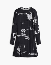 Desigual - Short newspaper dress
