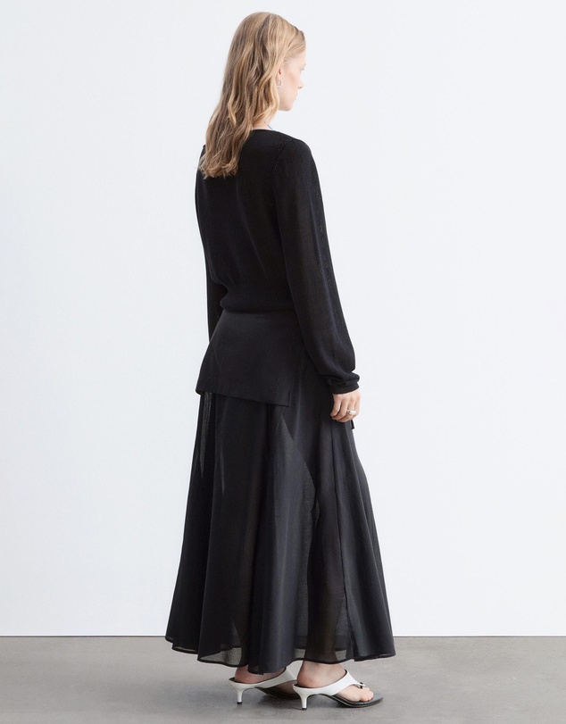 & Other Stories - Sheer Apron Midi Skirt
