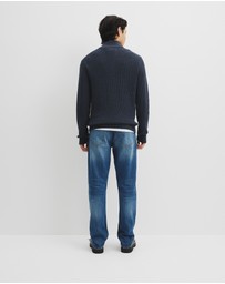 Country Road - Workwear Australian Cotton Funnel Neck Knit