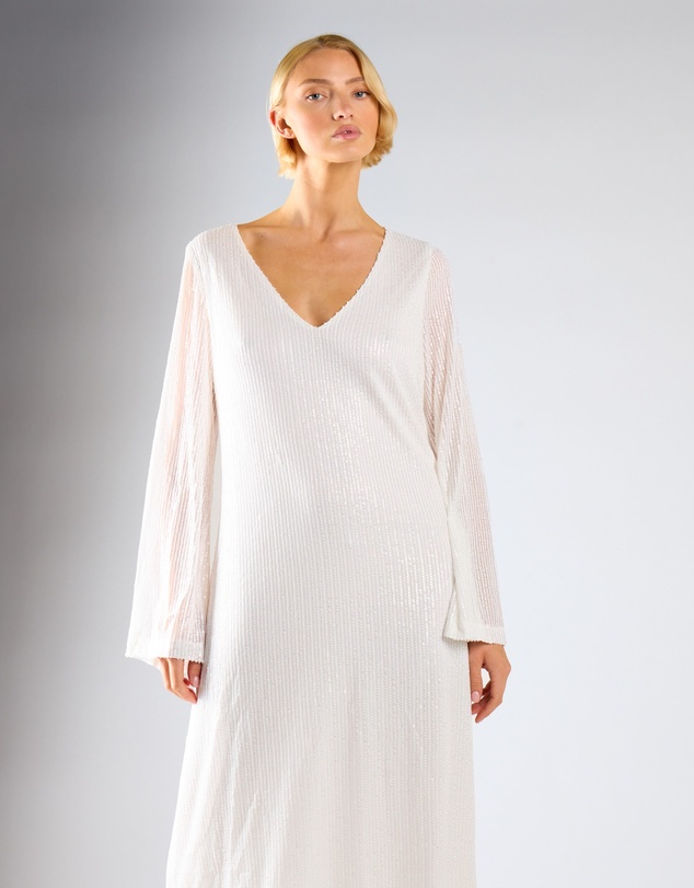 Glamorous - V neck long sleeves midi dress