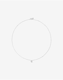 Michael Hill - 0.23 Carat TW Pear Diamond Halo Pendant in 10kt White Gold