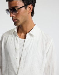 Calibre - Seersucker Textured Shirt White