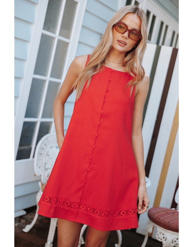 Petal & Pup - Floralyn Mini Dress - Red