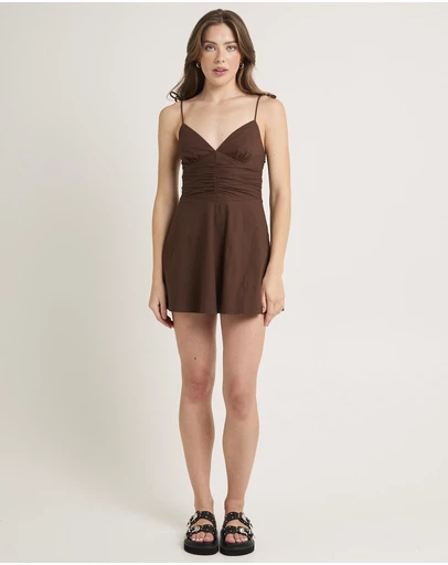 Subtitled - Josie Tie Shoulder Mini Dress