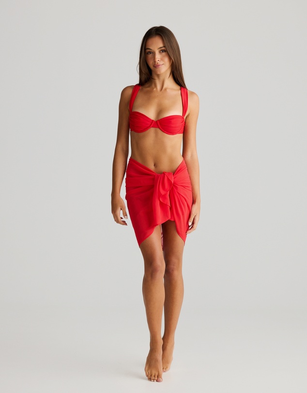 Vacay Swimwear - Catalina Sarong Cincinnati Red