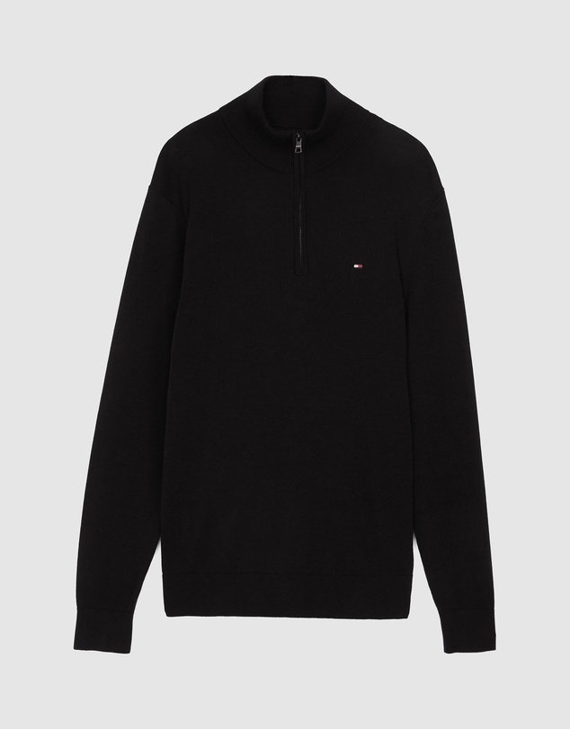 Tommy Hilfiger - Half-Zip Mock Turtleneck Jumper