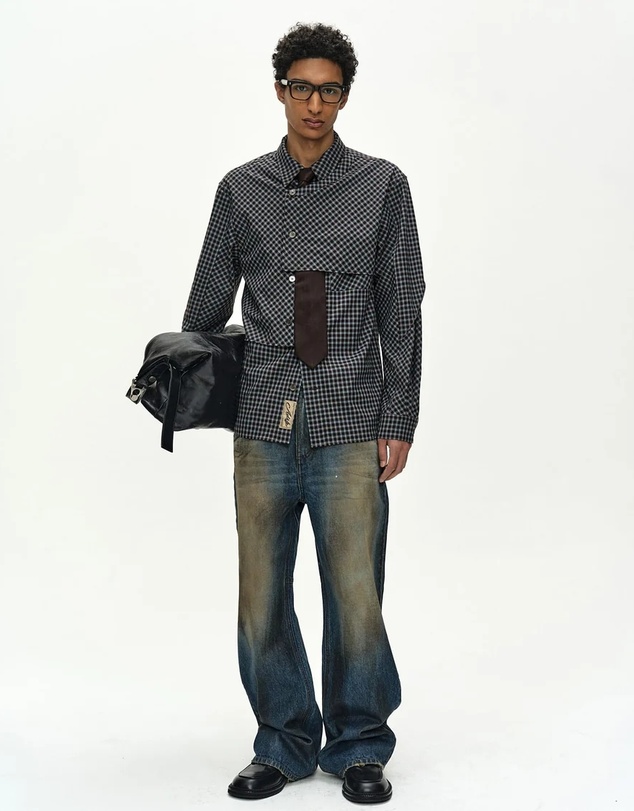 Andersson Bell - Maey Check Layered Shirt
