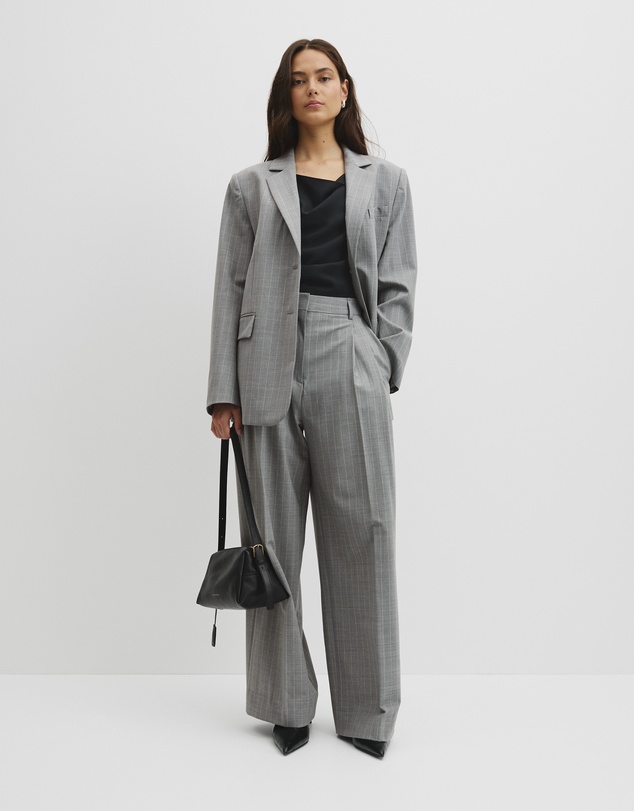 Country Road - Wool Blend Pinstripe Classic Blazer