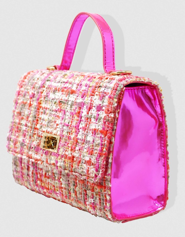 Pink Poppy - Tweed Pink Handbag