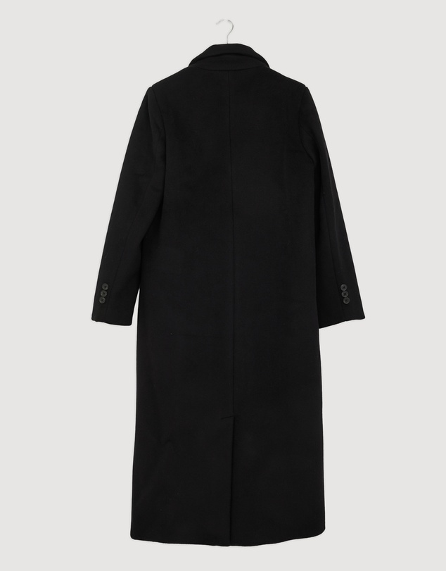 Revibe - Repaired Minima Esenciales Maren Brushed Wool Long Coat - AU 8