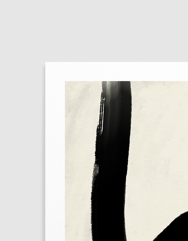 Olive et Oriel - Blackstrokes No 3 by Treechild Art Print