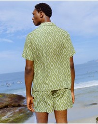 Frescobol Carioca - Roberto Silk SS Lotus Print Shirt