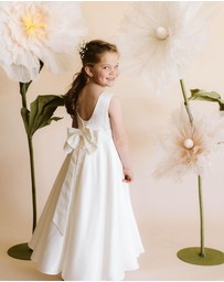 Bebe by Minihaha - Duchess Satin Full Length Dress With Low Back - Kids