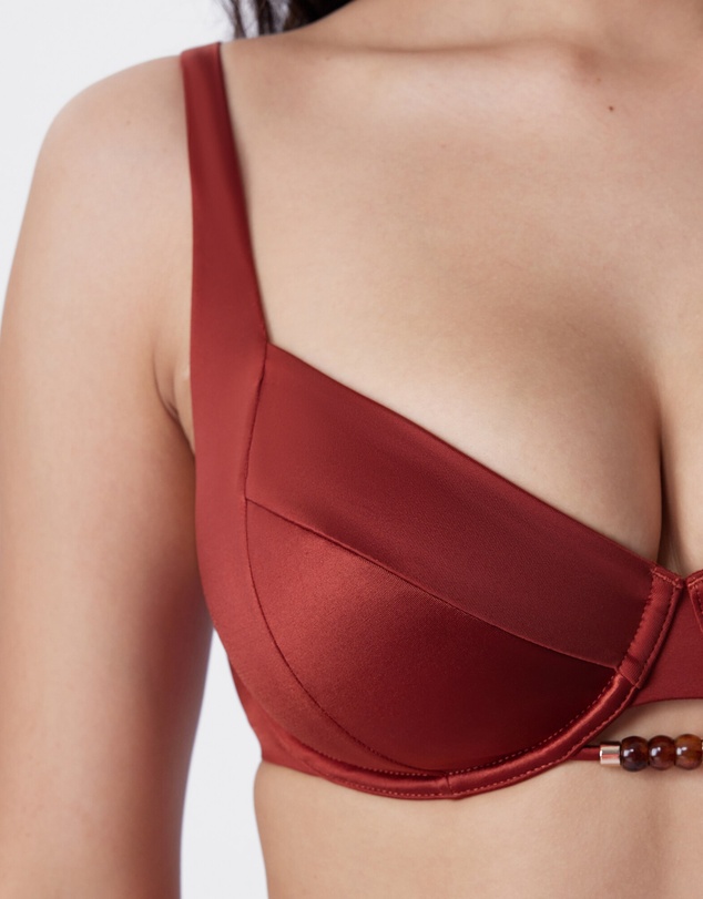 Bras N Things - Corsica Full Cup Balconette Bra - Rust