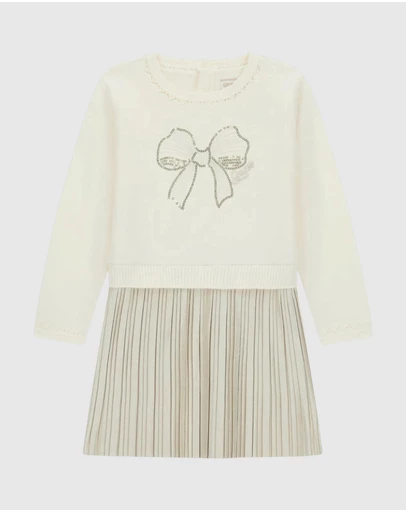 GUESS - Bow Mixed Fabric Dress