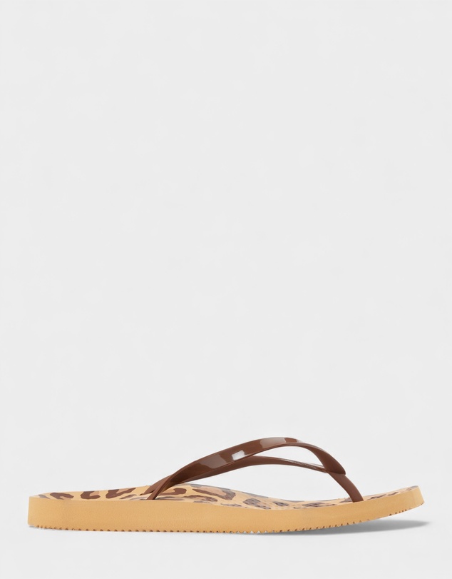 Vionic - Noosa Print Toe Post Sandal - Leopard Brown