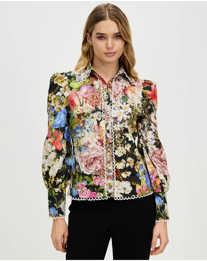 Honey and Beau - Romantic Flower Top