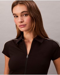 Calvin Klein Jeans - Tech Knit Cropped Polo Shirt
