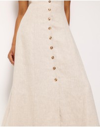 AERE - Rosa Linen Halter Midi Dress
