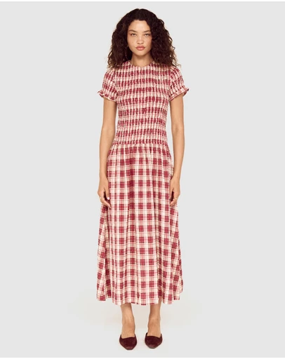 MINKPINK - Anouk Shirred Midi Dress