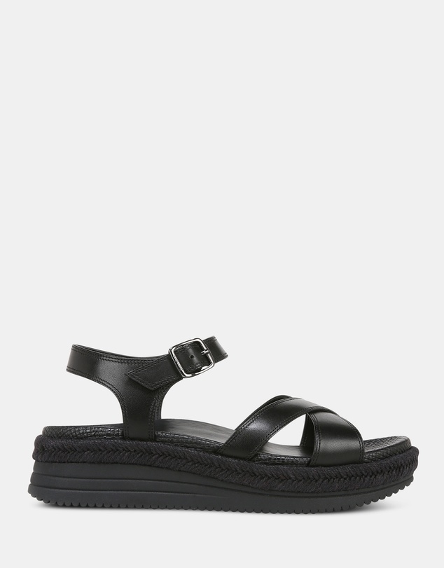 Vionic - Mar Platform Sandal - Black Leather