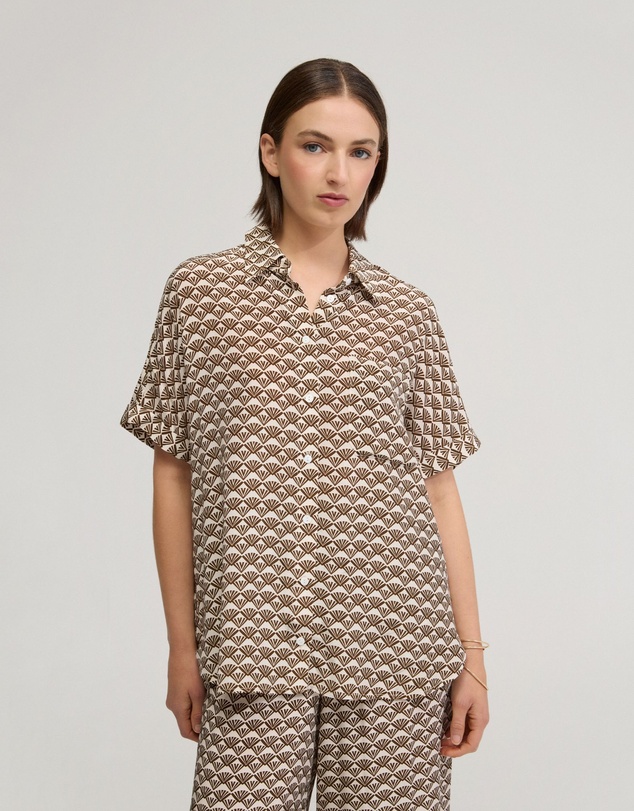 Oxford - Jasmine Short Sleeve Printed Shirt