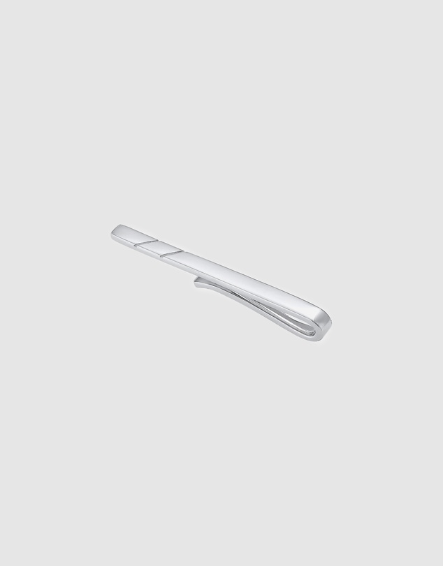 Kuzzoi - ICONIC EXCLUSIVE - Grooved Tie Pin in 925 Silver