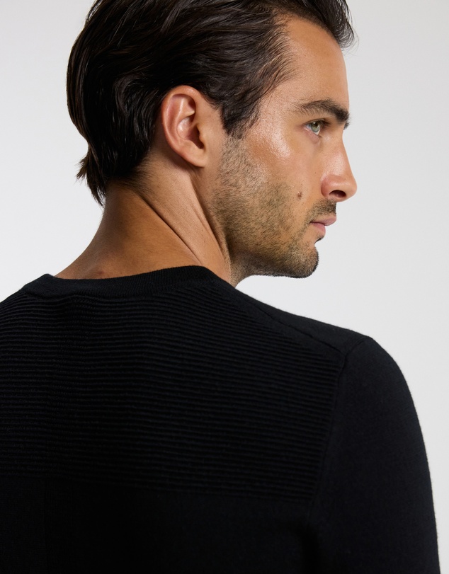 Calibre - Merino Wool Crew Neck Sweater Black