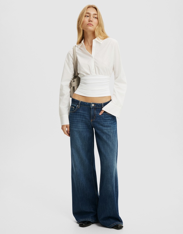 Cotton On - Drew Rouched Long Sleeve Shirt