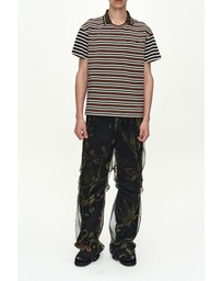Andersson Bell - Stripe Layered Collar T-Shirt