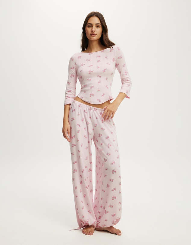 Cotton On Body - Dreamy Soft Pointelle 3/4 Long Sleeve Top