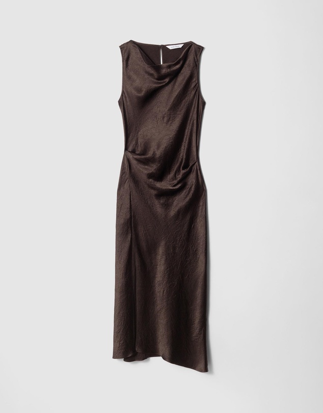 & Other Stories - Draped Satin Midi Dress