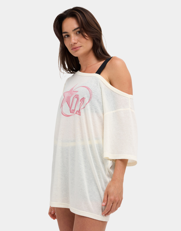RVCA - Womens Leisure Club Off The Shoulder T-Shirt