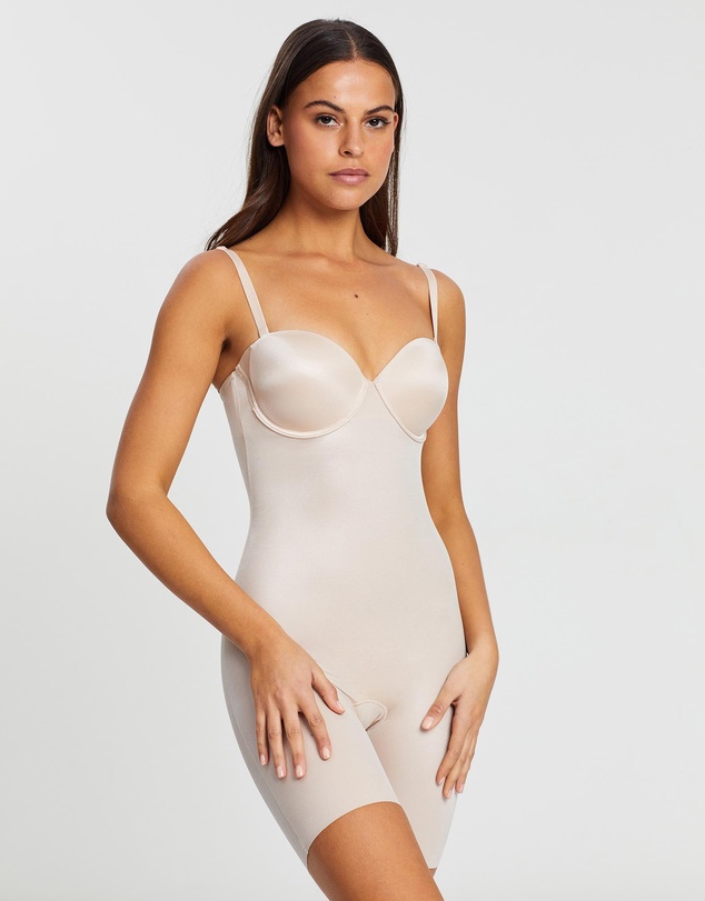 Spanx - SPANXshape™ Suit Your Fancy Strapless Cupped Mid-Thigh Bodysuit