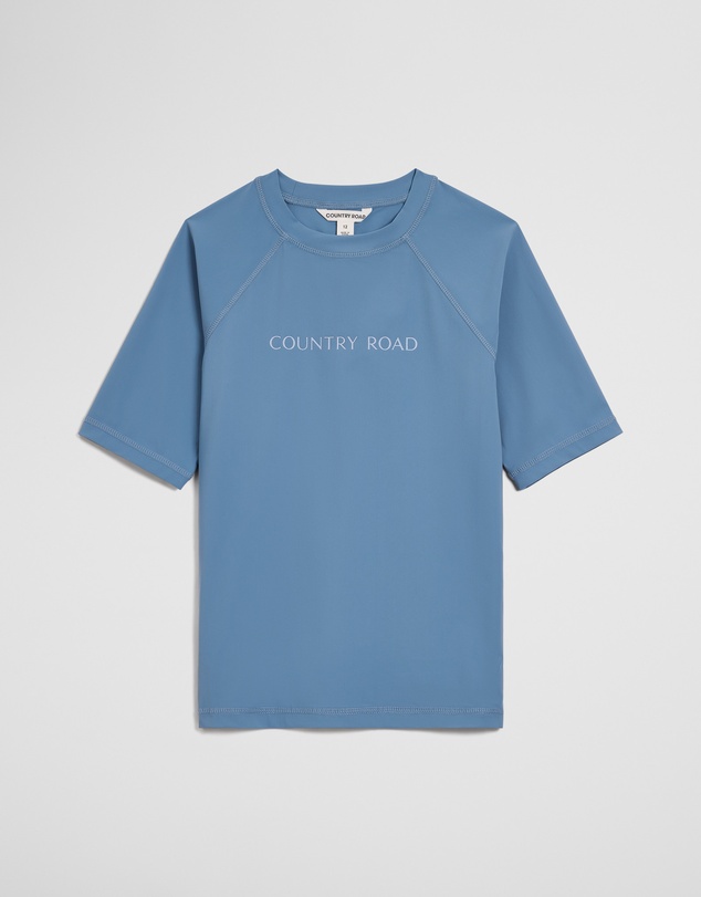 Country Road - Teen Short Sleeve Logo Rash Vest