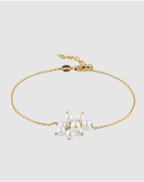 Elli Jewelry - Bracelet Pearl Bridal 925 Sterling Silver Gold-Plated