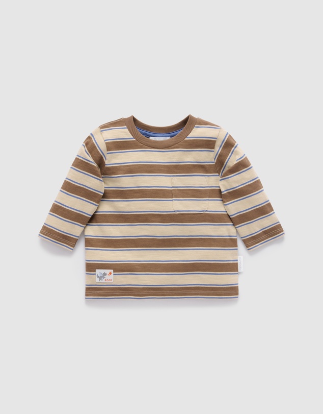 Purebaby - Stripey Long Sleeve Tee -Kids-Babies