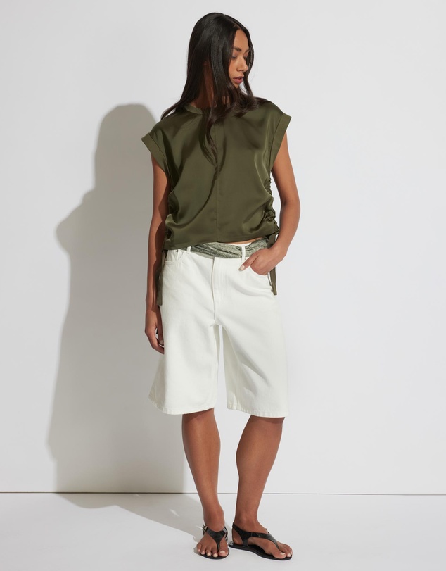 Decjuba - Alessia Satin Side Tie Tee