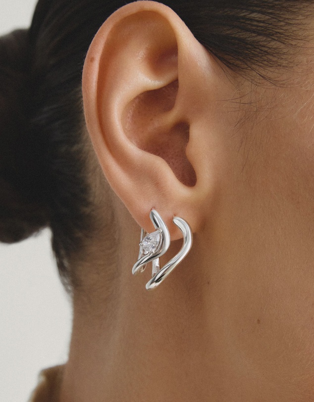 THOMAS SABO - THOMAS SABO Hoop earrings with zirconia in teardrop shape