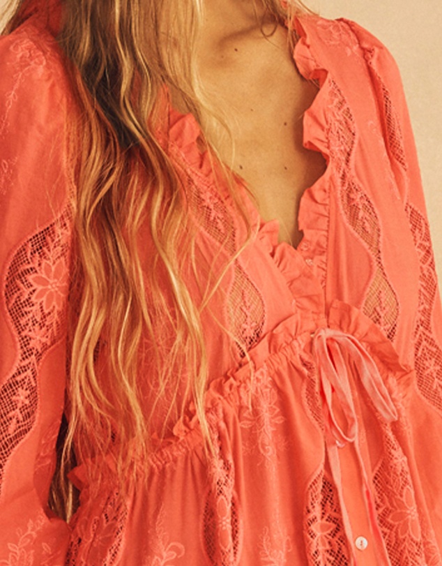 AUR OCEA - Drawstring Tiered Maxi Dress