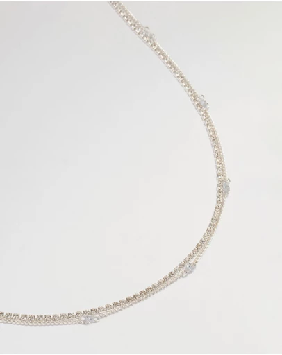Lovisa - Silver Diamante Cupchain Waist Chain